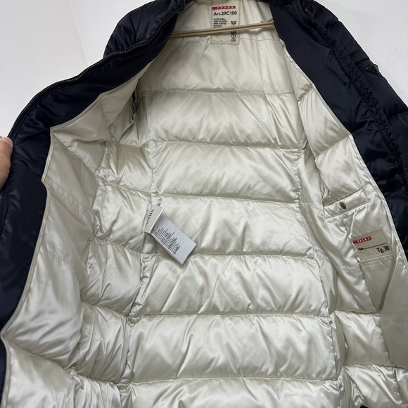 Prada Women's Down Feather Black Puffer Coat - Picture 5 of 14